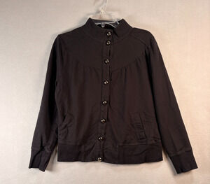 Cinnamon Cinder Black Button Front Jacket Size Large